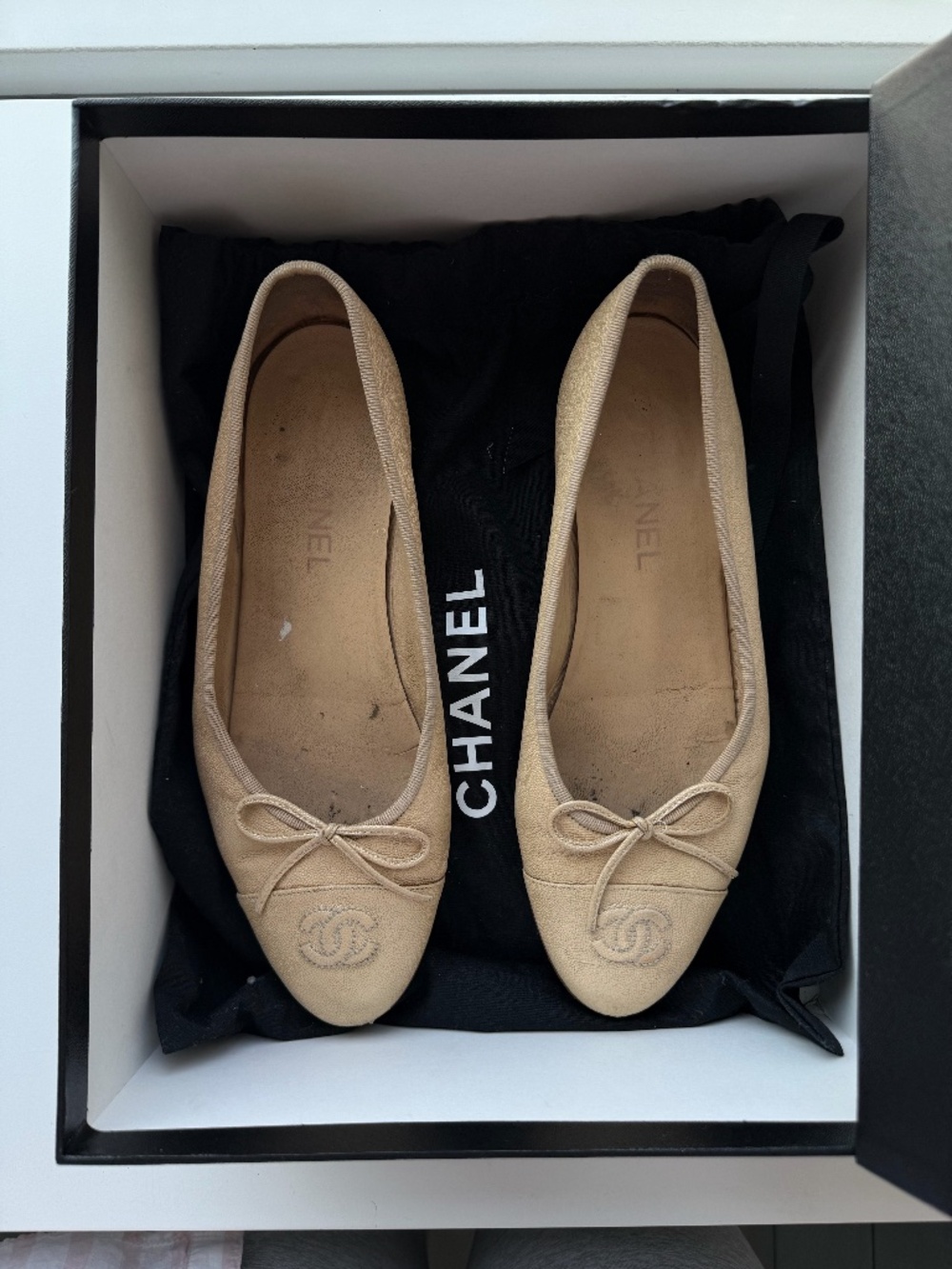 Chanel Beige Flats